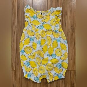 NWOT Carters Lemon Print Baby Romper